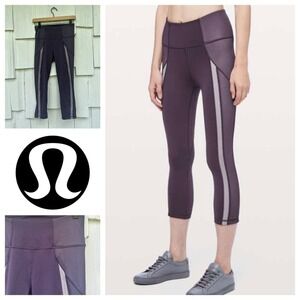 Lululemon Power Lines Crop 21"‎ Cyber/Dark Chrome 6